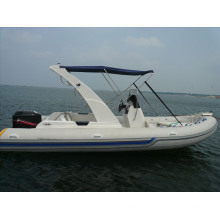Vende barco inflável de fibra de vidro branco bem perfeito com CE